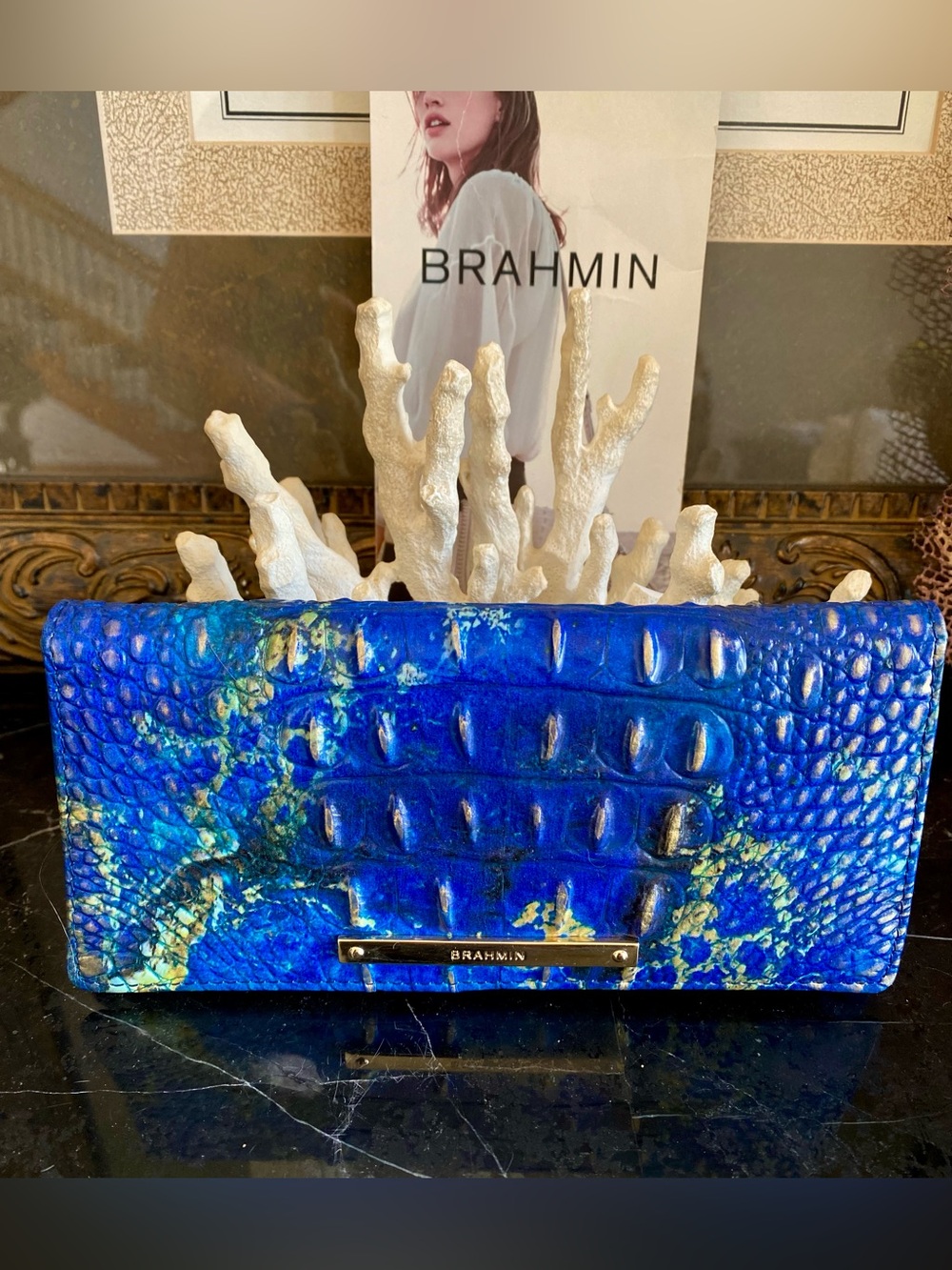 💙🌟Brahmin PHTHALO MELBOURNE ADY WALLET